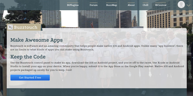 Buzztouch situs pembuat aplikasi android terbaik gratis