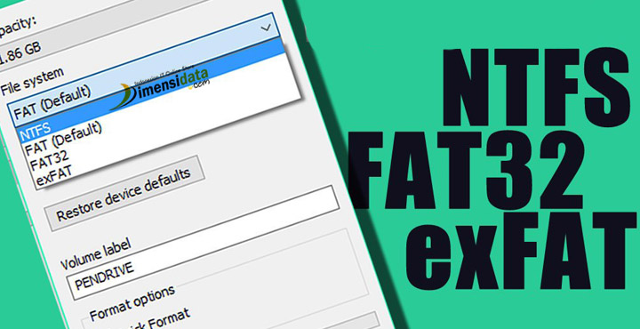 Perbedaan Format NTFS, FAT32, dan exFAT