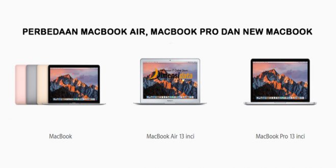 Perbedaan Spesifikasi MacBook Air, MacBook Pro dan New MacBook