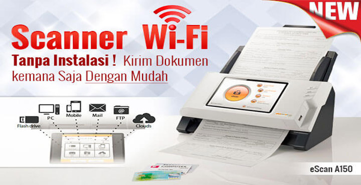Spesifikasi dan Harga Scanner Wireless ADF eScan A150