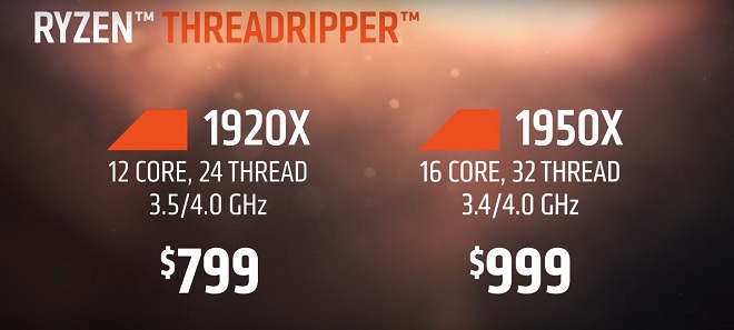 Harga Prosesor AMD Ryzen Threadripper 1920X dan Threadripper 1950X