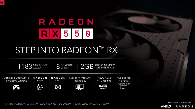 Harga dan Spesifikasi VGA AMD Radeon RX 550
