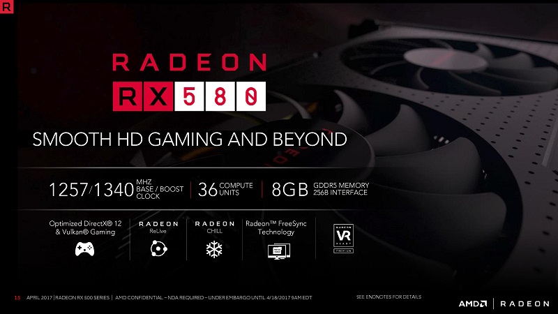 Harga dan Spesifikasi VGA AMD Radeon RX 580