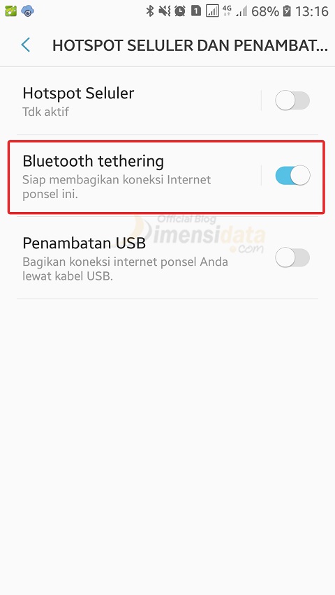 Mengkoneksikan Mobile Internet via Bluetooth 3