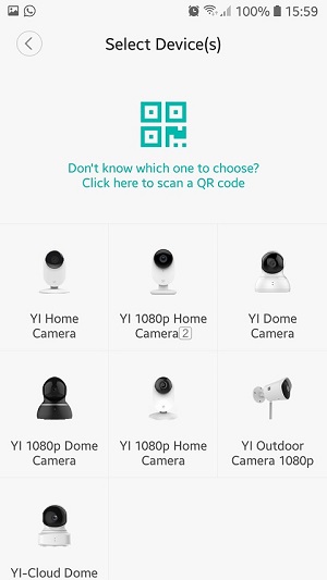 proses menghubungkan CCTV YI Dome ke smartphone