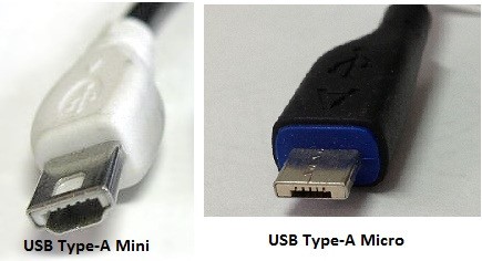 USB Type-A Mini dan USB Type-A Micro